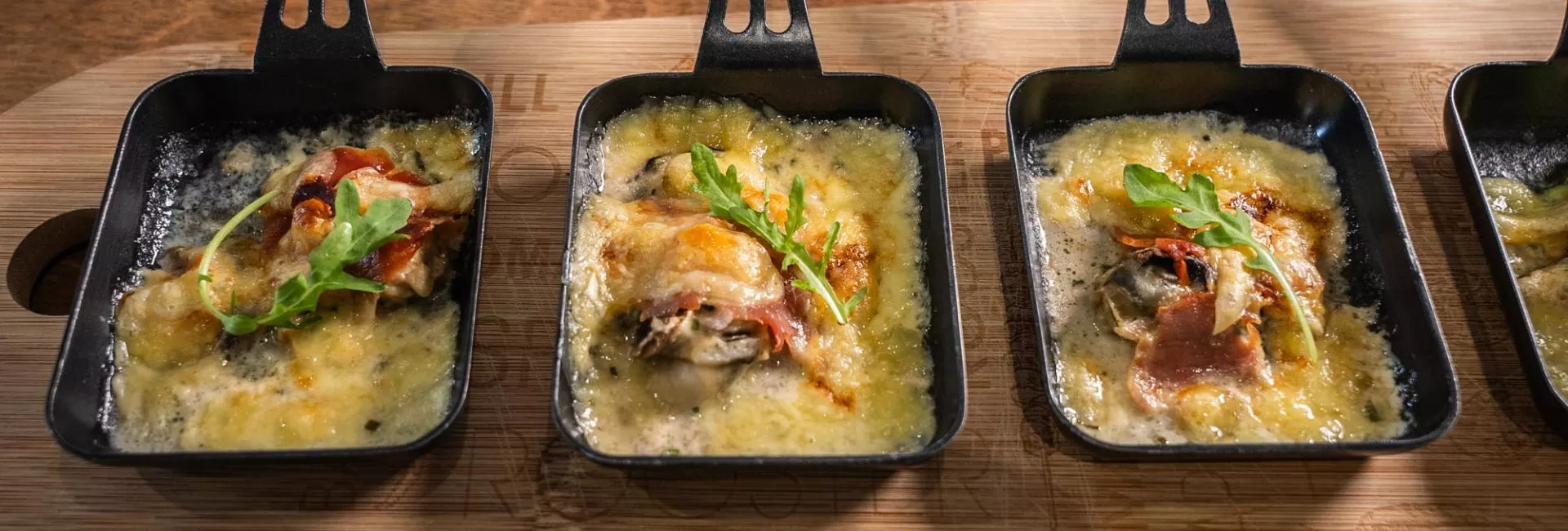 Recette de raclette d'huîtres, crème échalotes (bandeau)