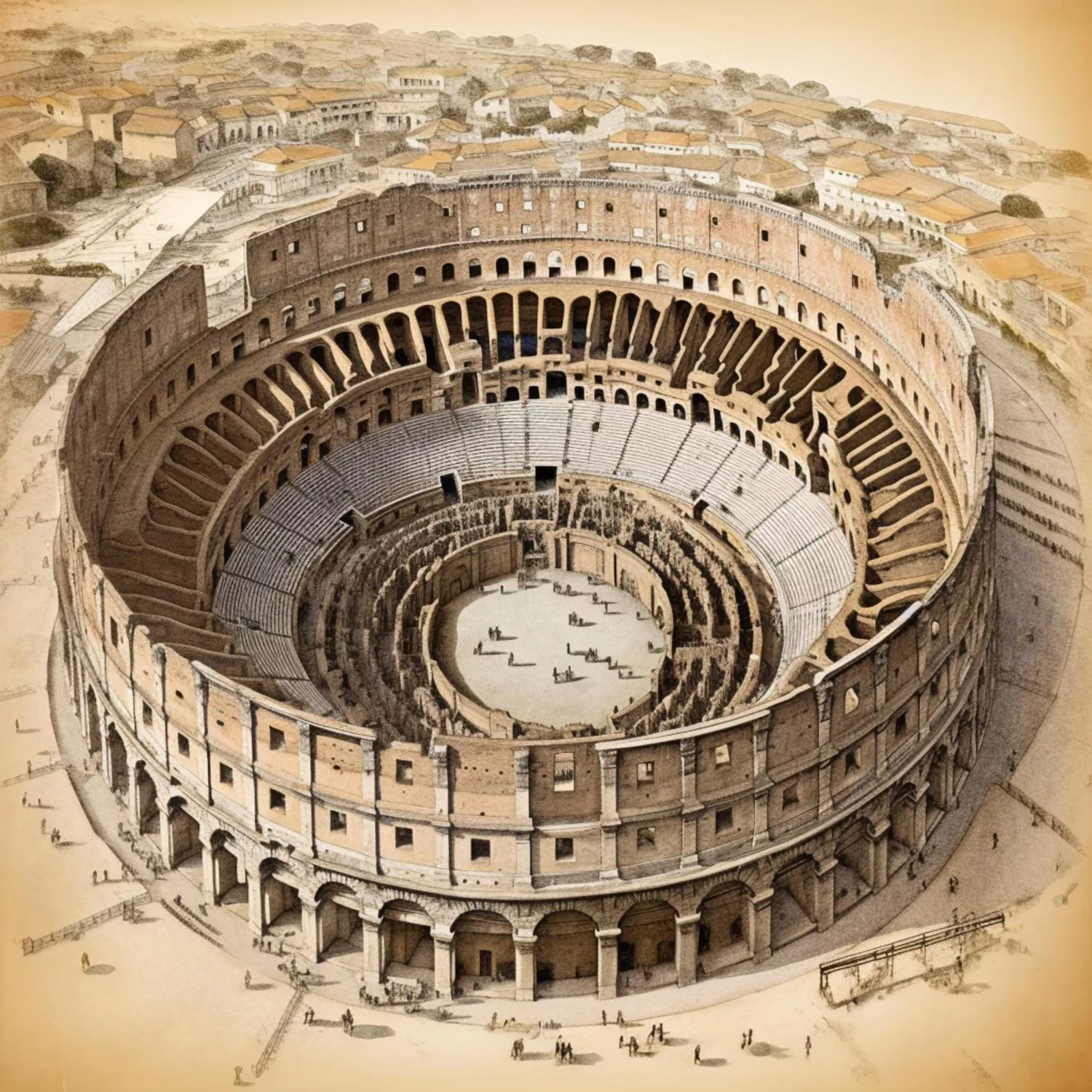 Colisée à Rome pendant l'Antiquité